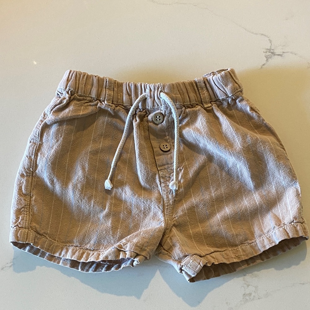Purebaby - Tan pin striped Shorts